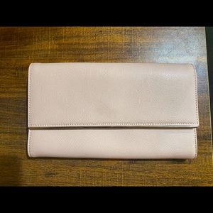 Halogen Baby Pink Clutch/Shoulder Purse